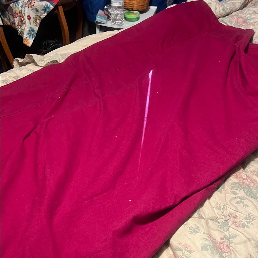 Source Unknown Red Dining Table Linen